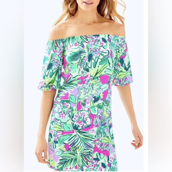 Lilly Pulitzer Dresses & Skirts - Lilly Pulitzer Fawcett Dress Early Bloomer Size L